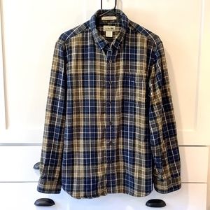 L.L. Bean Men’s Traditional Fit Flannel Plaid Shirt Size Medium
